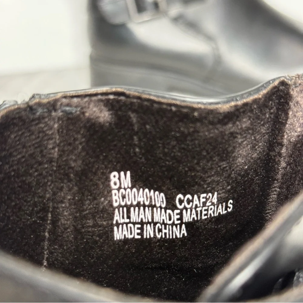 BOC Black Buckle Moto Boot 8M